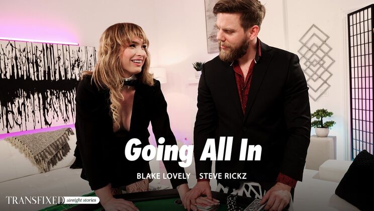 [Transfixed] - Blonde Shemale Sucks and Fucks Like a Pro - Blake Lovely - Steve Rickz