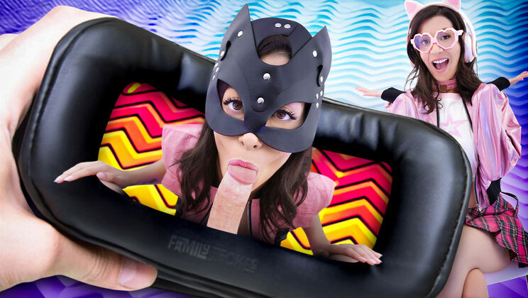 [SisLovesMe] - Hot Brunette Gags on Dick - Cum in Mouth Finish - Natalie Brooks - Joshua Lewis