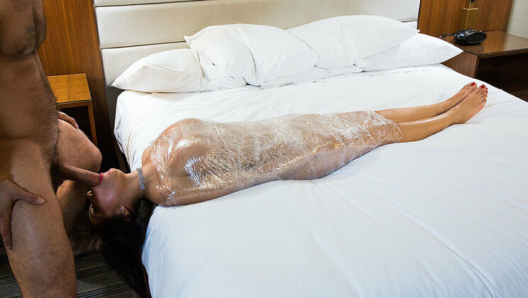 Hot pornstar fucked hard in hotel room with stockings