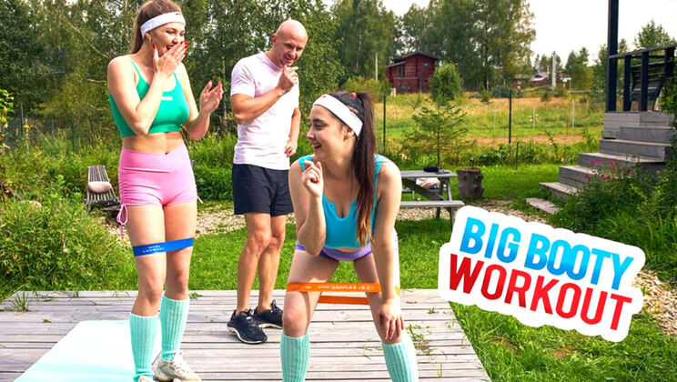 [ClubSweethearts] - Workout with Beautiful Big Ass and Hardcore Fun - Aleks Sam - Remido - Leonoy Sparkle