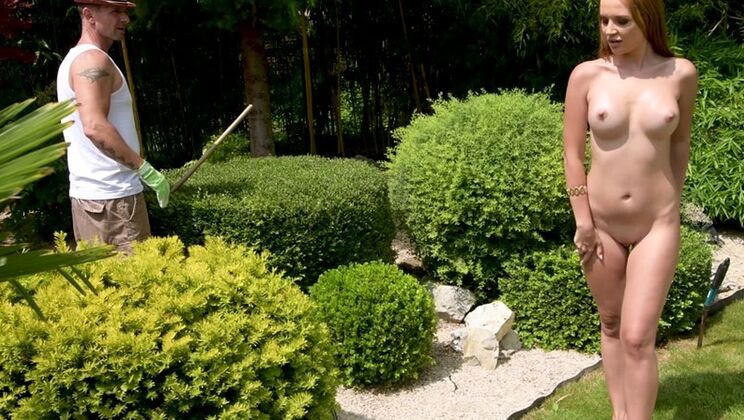 [PornWorld] - Russian beauty Kaisa Nord swallows gardener's cum outdoor - David Perry - Kaisa Nord