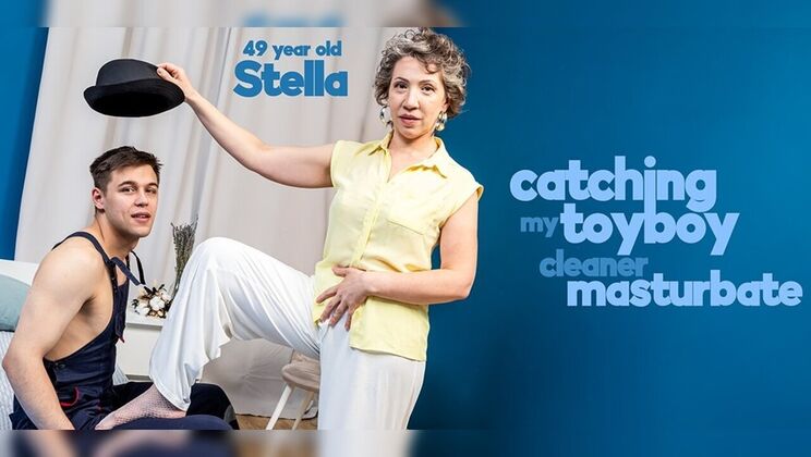 [Mature.nl] - Stella the 49 year old MILF catches cleaner, fucks him hard in high heels.