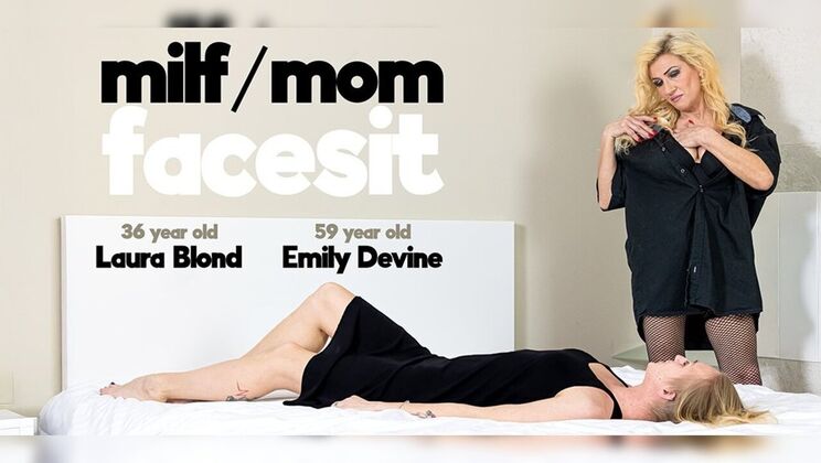 [Mature.nl] - Two Blonde MILFs: Lesbian Face Sitting and Pussy Eating Fetish - Emily Devine - Laura Blond