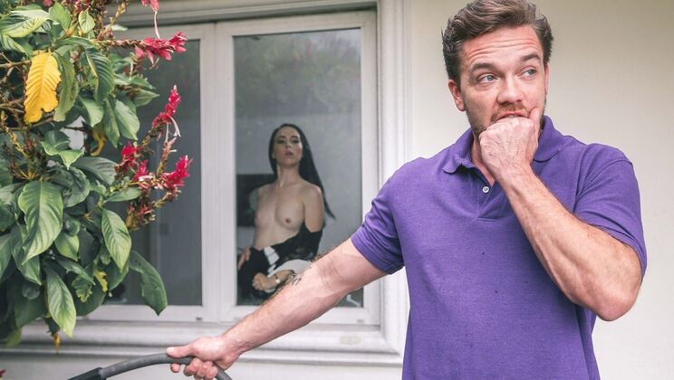 [DigitalPlayground] - Brunette Maid Reverse Cowgirl With Athletic Guy - Kyle Mason - Bambi Black