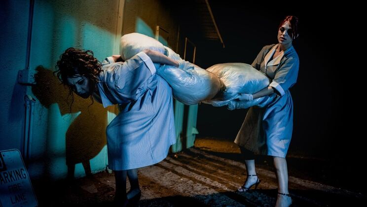 [DigitalPlayground] - Lesbian Maids Fingering Ass & Licking Pussy in Uniform & Stockings - Elena Koshka - Molly Stewart