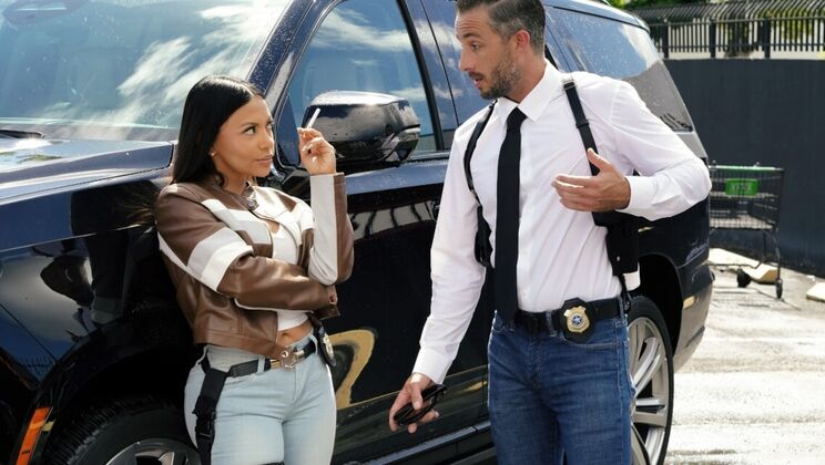 [DigitalPlayground] - Office Crime Scene: Handjob to Titty Fuck with Cumshot on Ass - Lucas Frost - Brandy Salazar