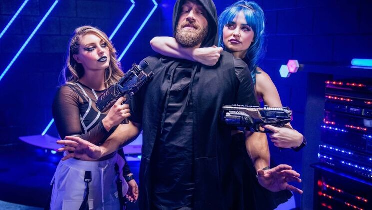 [DigitalPlayground] - Blonde Lesbians Jewelz Blu & Kayley Gunner Scissor in Sci-Fi Galaxy - Jewelz Blu - Kayley Gunner