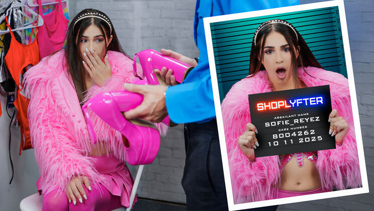 [Shoplyfter] - Brunette Teen with Pierced Belly Button Teases and Sucks Cock - Ryan Mclane - Sofie Reyez