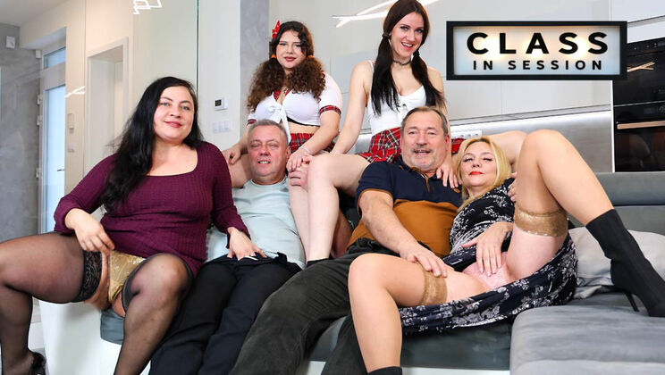 [GrandparentsX] - Hardcore Group Sex - Grandpa and Granny with Young 18+ Girls - Lucas Knight - Mya Evans - Martin Bobes - Christina Santes - Melani Mendes - Rosie Smile