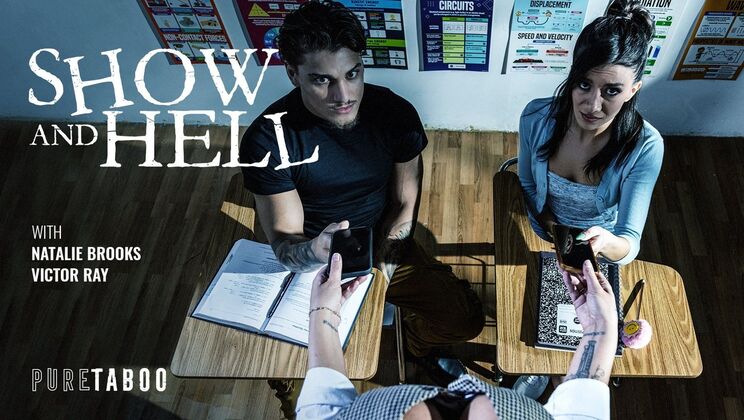 [PureTaboo] - Latina Brunette Teen Takes a Rough Creampie Finish - Natalie Brooks - Victor Ray